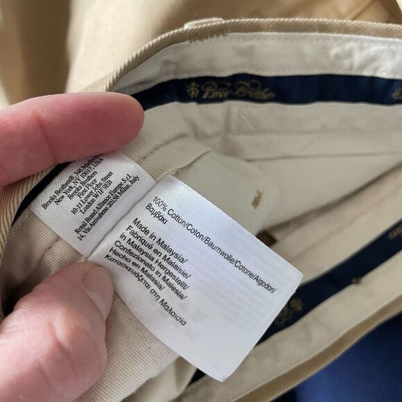 Brooks Brothers Advantage Chino Hudson Twill Pant Mens 38x30 Brown Professional - Picture 9 of 16